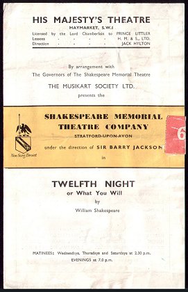 1947: TWELFTH NIGHT in London